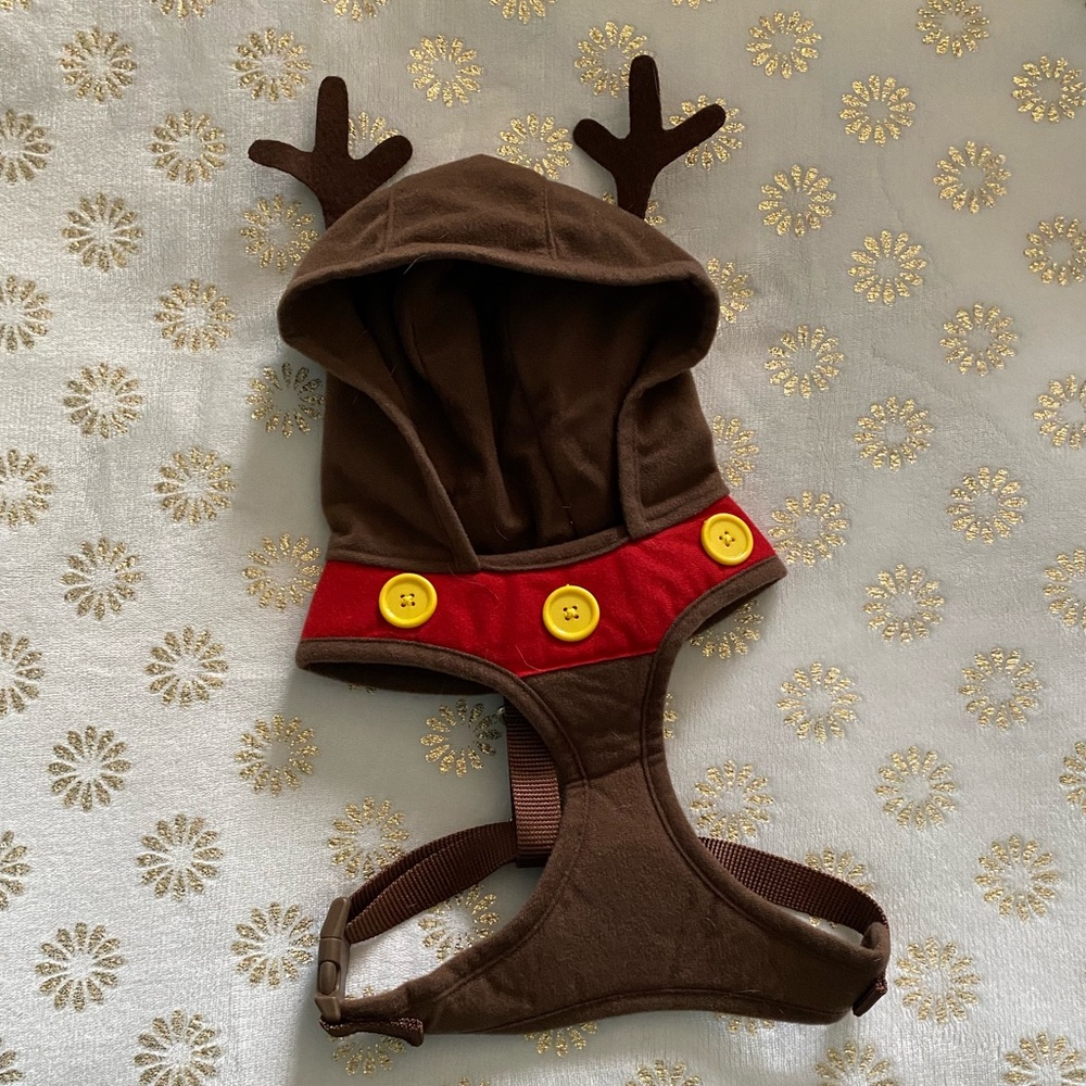 Reindeer Dog Costume - Brown and Red